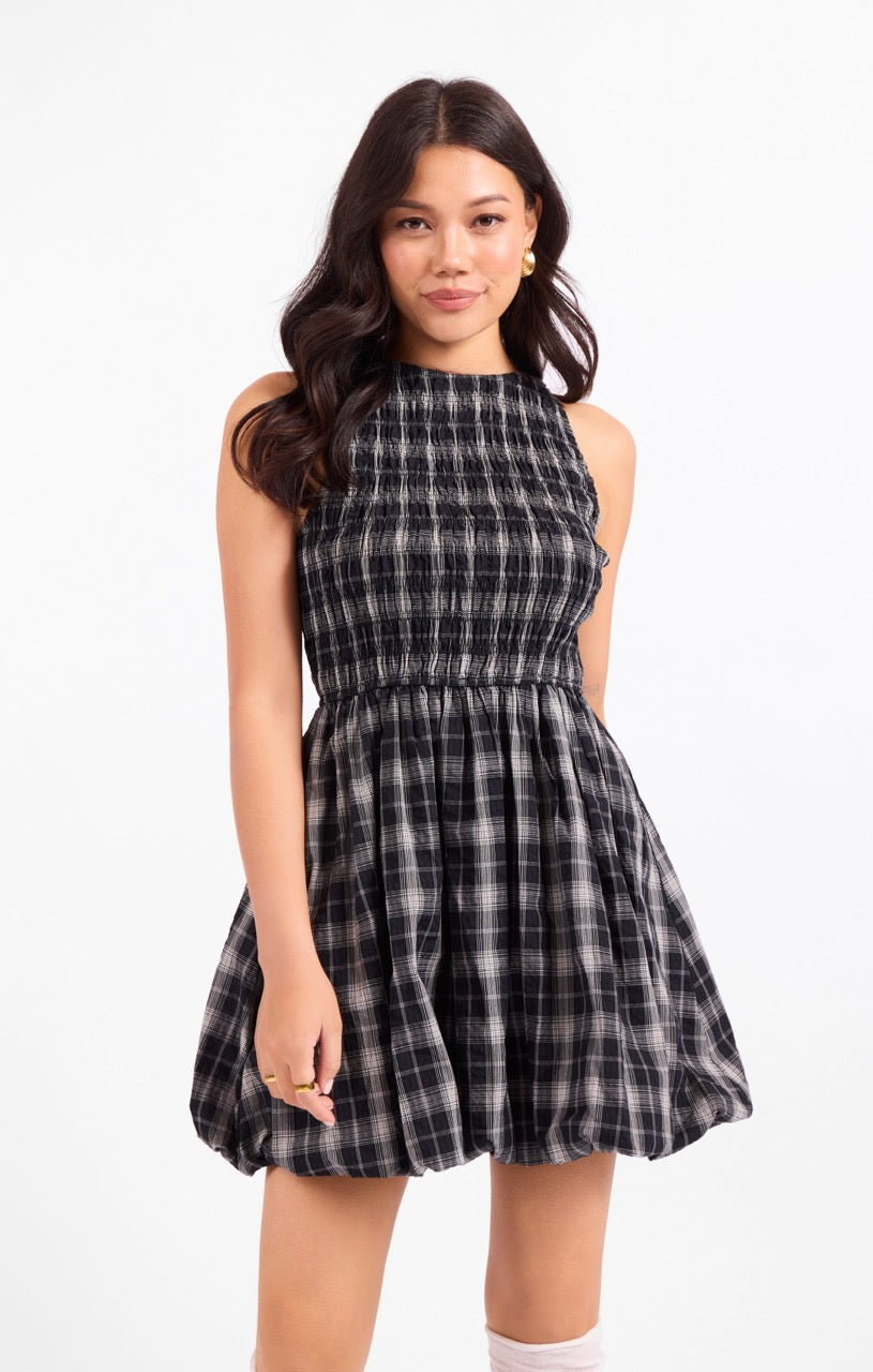 Petite Pause Smocked Bubble Dress