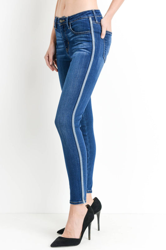 *Final Sale* Race Stripe Skinny